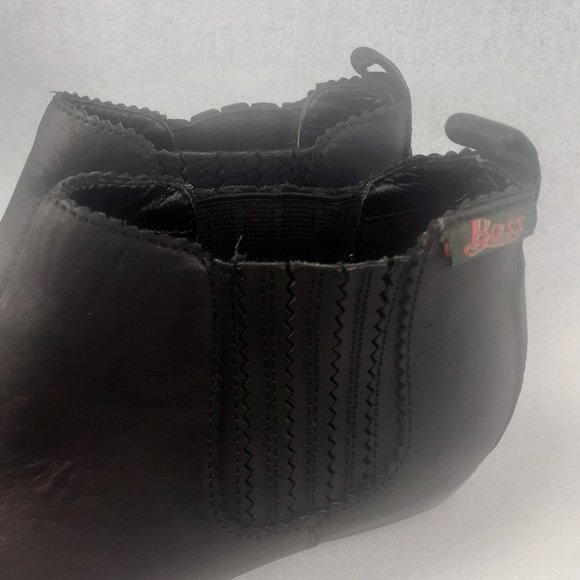 Leather boot 100%Leather Pull On Soft Low Heel Chelsea Boot 6us/4uk Black - Picture 5 of 6